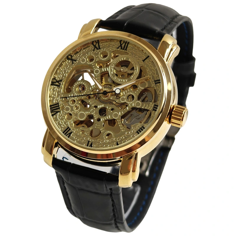 Годинник чоловічий механічний Winner BestSeller Leather Deluxe 2 ремінці (19863)