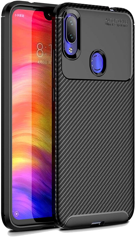 Чехол накладка Auto Focus Carbon для Xiaomi Redmi Note 7 Black (20073-2B)