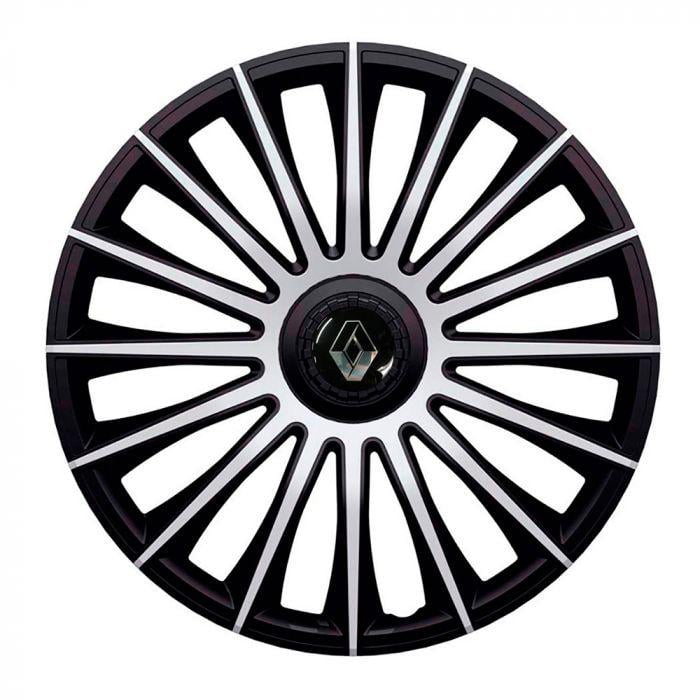 Ковпаки для коліс J-Tec Austin R15 з логотипом Renault 4 шт. Silver/Black
