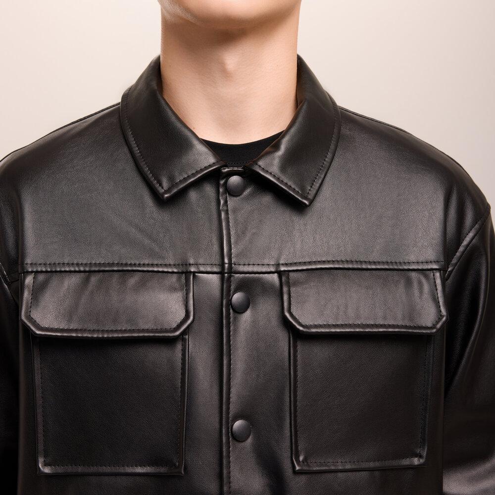 Куртка мужская Pobedov Arkon из эко кожи на замше XL Черный (26491/3) - фото 8 Куртка мужская Pobedov Arkon из эко кожи на замше XL Черный (26491/3) - фото 8