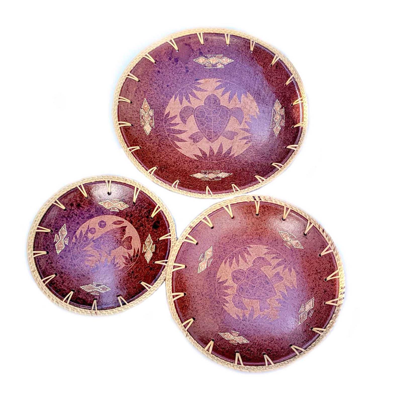 Набір блюд 3 шт. Теракотовий (30600) - фото 1 Набір блюд 3 шт. Теракотовий (30600) - фото 1