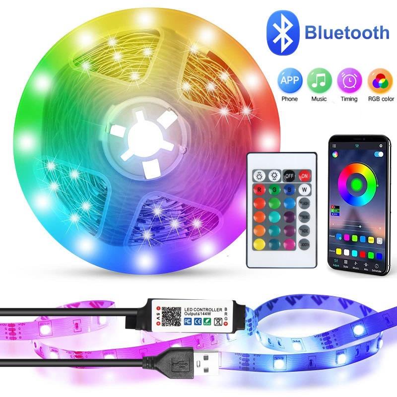 Светодиодная лента RGB 5050 54 LEDS bluetooth с контроллером 5 м (1972309724) - фото 2