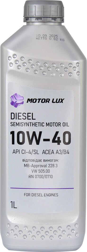 Моторное масло Motor lux Dynamic Diesel дизель 10W-40 1 л (1401205)