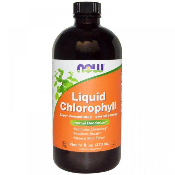 Комплекс для травлення NOW Foods Liquid Chlorophyll 473 мл Natural Mint Flavor