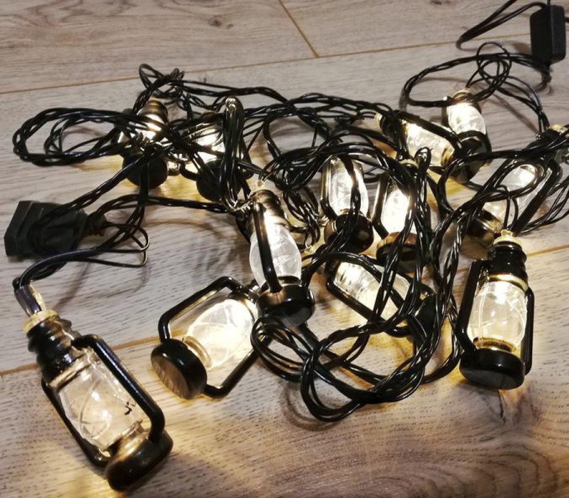 Світлодіодна гірлянда Ретро ліхтарики 7 м 20 LED від мережі 220В - фото 11