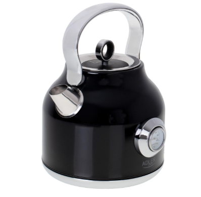 Електрочайник Adler STRIX з термометром нержавіюча сталь 1,7 л 2200 Вт Black (28432304) - фото 3 Електрочайник Adler STRIX з термометром нержавіюча сталь 1,7 л 2200 Вт Black (28432304) - фото 3