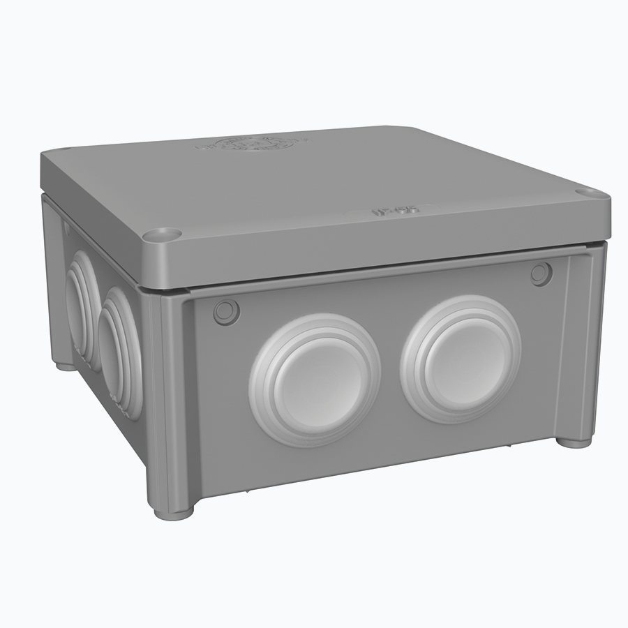 Распределительная коробка Plank IB006 100х100х50 мм наружная 7 герметичных вводов IP55 PP (PLK6506650) - фото 3 Распределительная коробка Plank IB006 100х100х50 мм наружная 7 герметичных вводов IP55 PP (PLK6506650) - фото 3