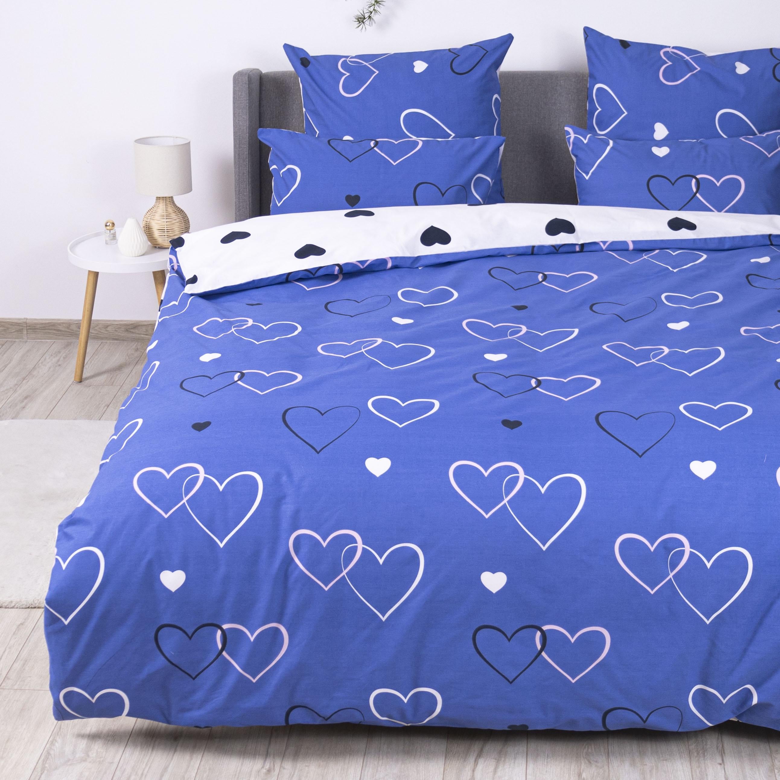 Комплект постельного белья ТЕП Love 70х70 см семейный 2x150x215 см Navy Blue (17241)