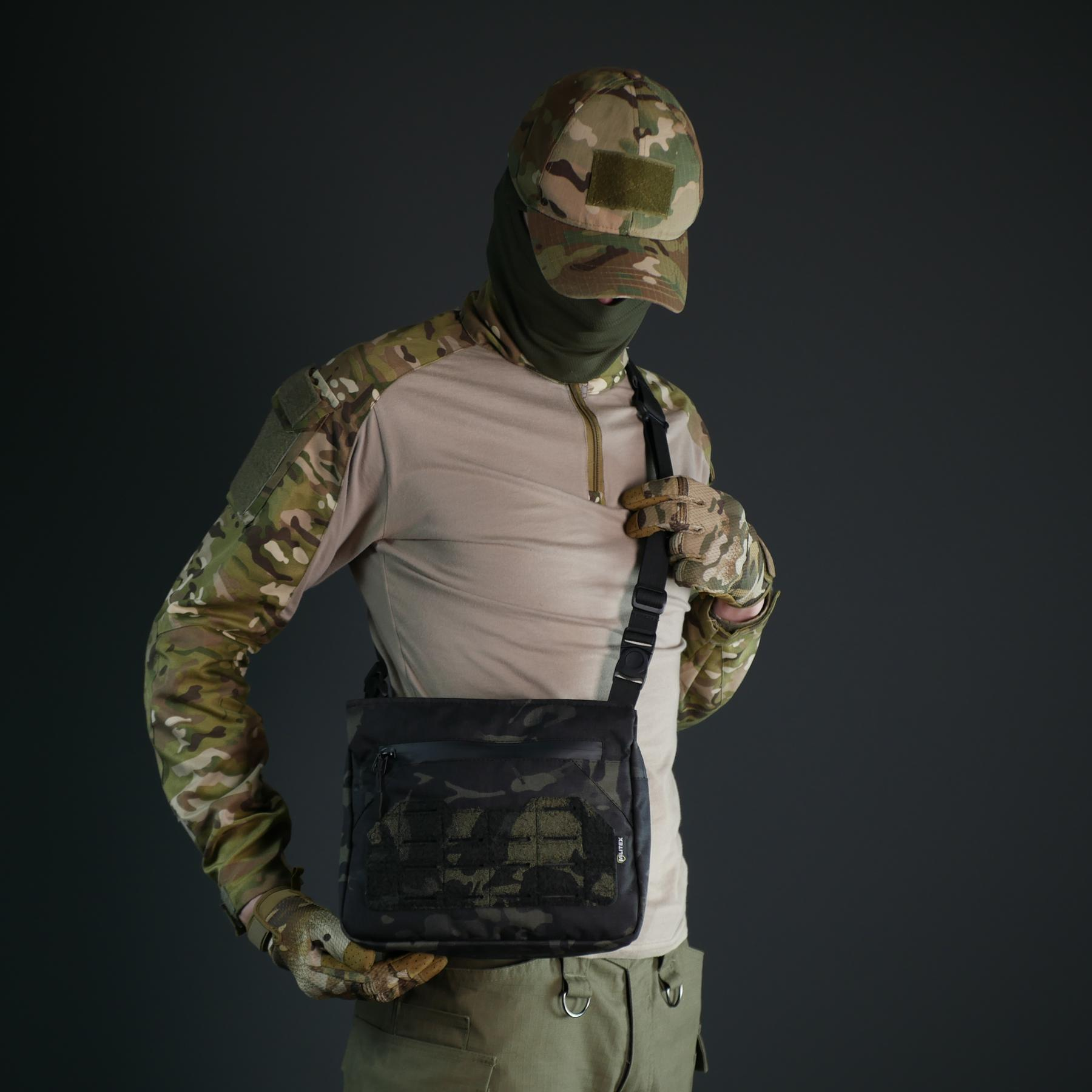 Сумка через плече Militex Tactic City Cordura з покриттям IRR Мультикам/Чорний (27516726) - фото 10 Сумка через плече Militex Tactic City Cordura з покриттям IRR Мультикам/Чорний (27516726) - фото 10