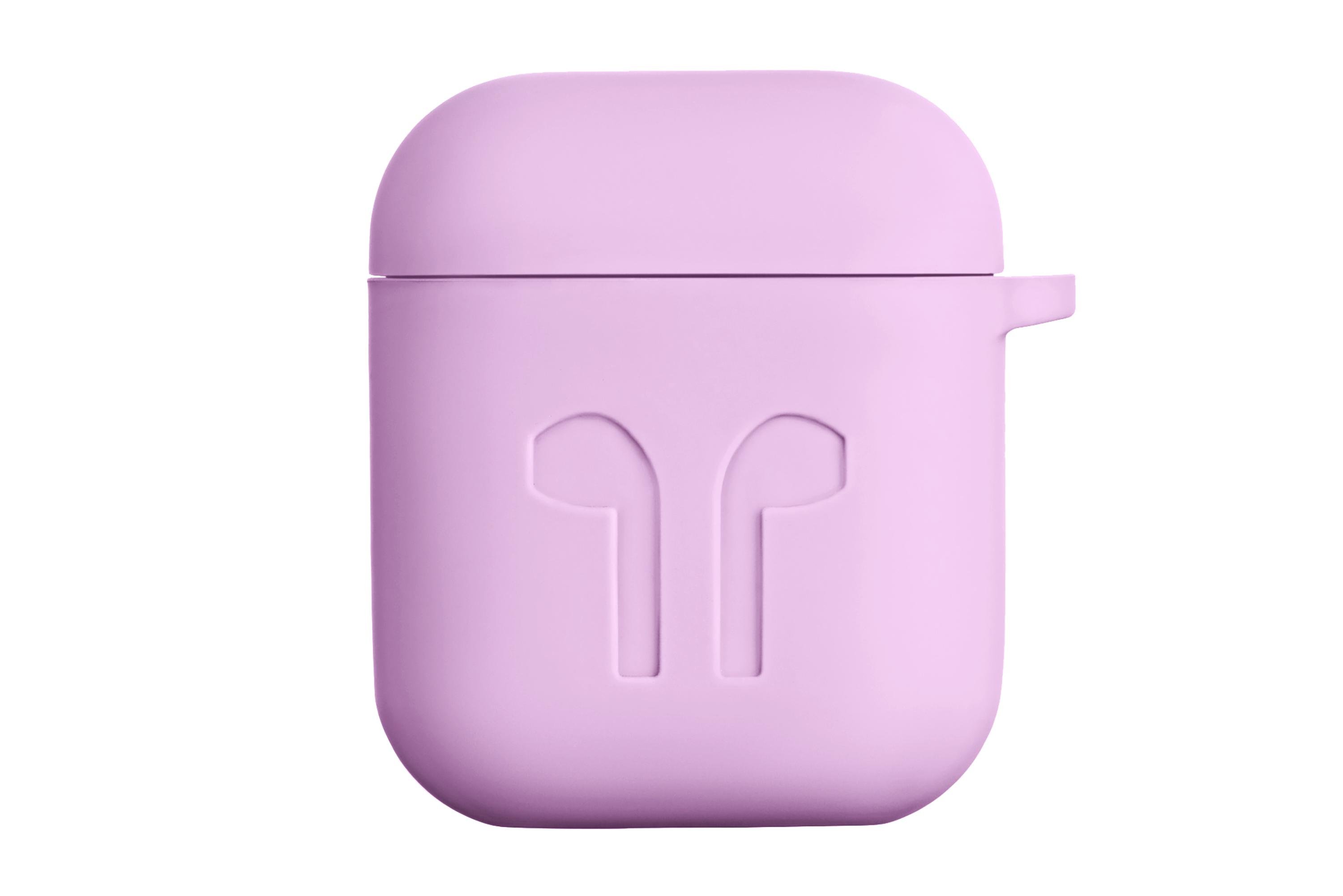 Чохол 2E Pure Color Silicone Imprint для навушників Apple AirPods Лавандовий (2E-AIR-PODS-IBSI-1.5-LV) - фото 1