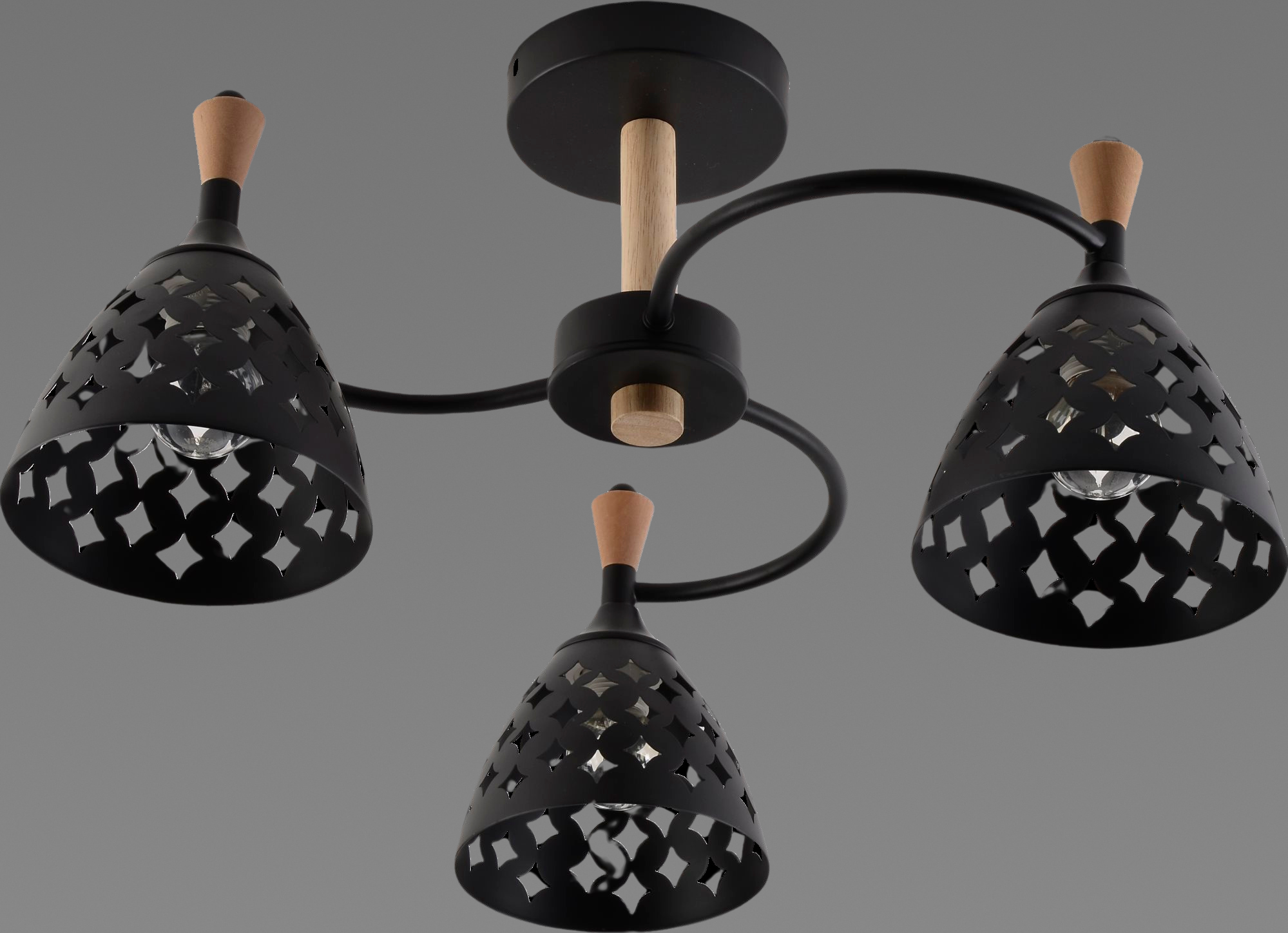 Люстра декоративная Valeso V XA1515/3 BK+WOOD