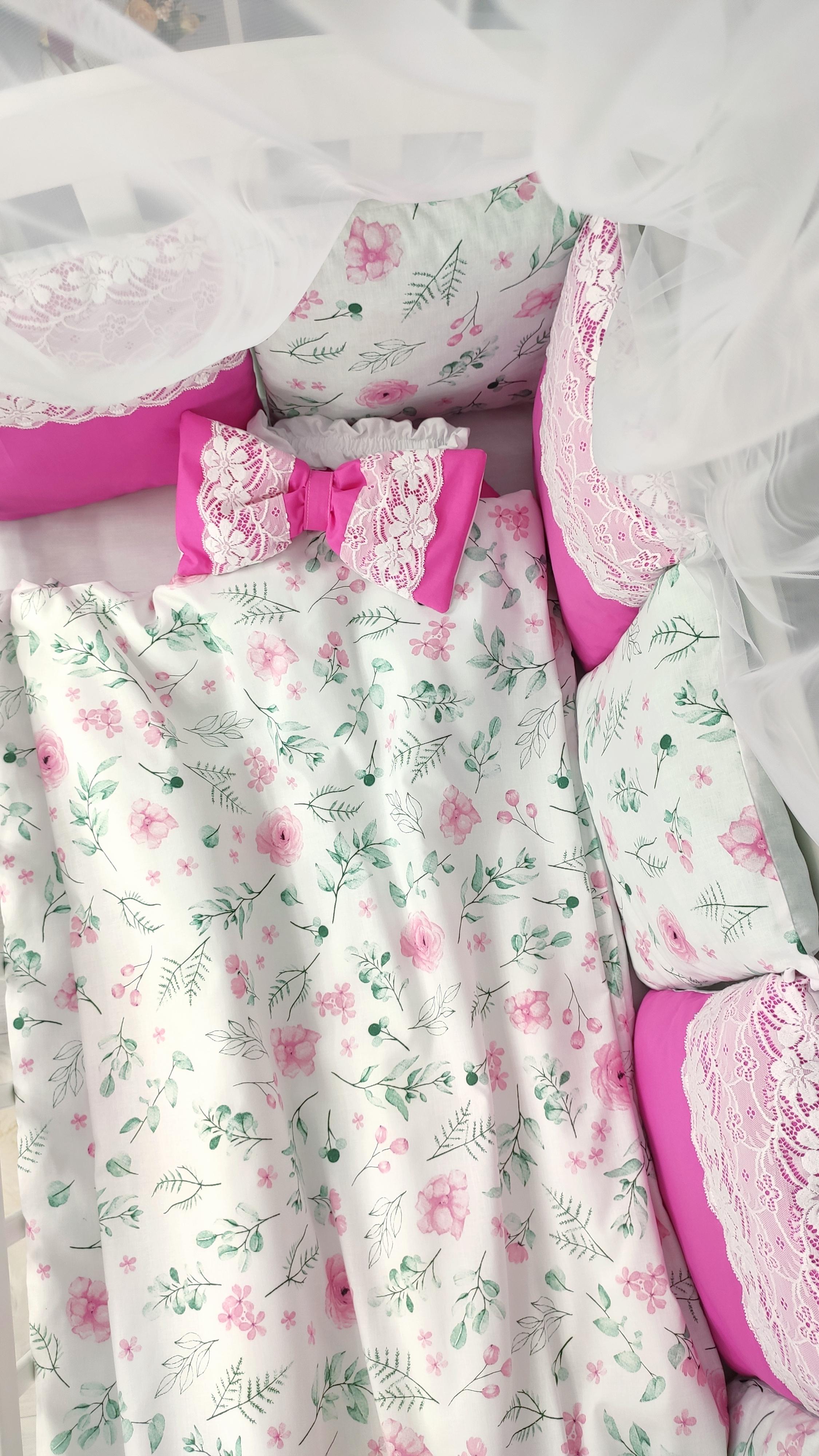 Комплект постельного белья ТМ ElLiz Кружево в постель для новорожденных Розовый - фото 2 Комплект постельного белья ТМ ElLiz Кружево в постель для новорожденных Розовый - фото 2