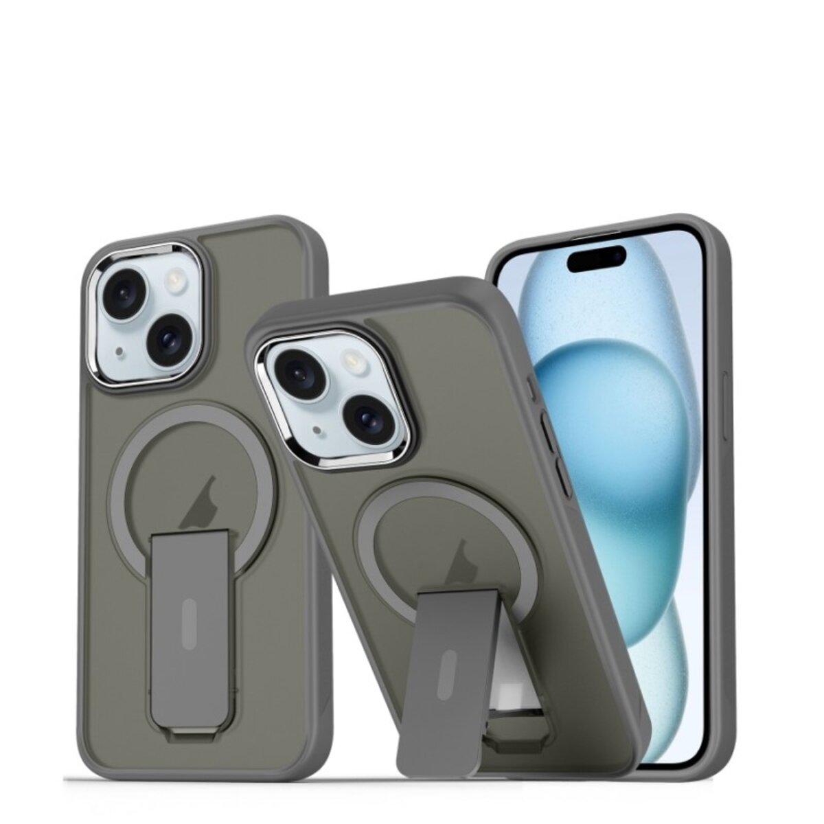 Противоударный чехол с подставкой Cosmic Magnetic Stand for Apple iPhone 15 Grey
