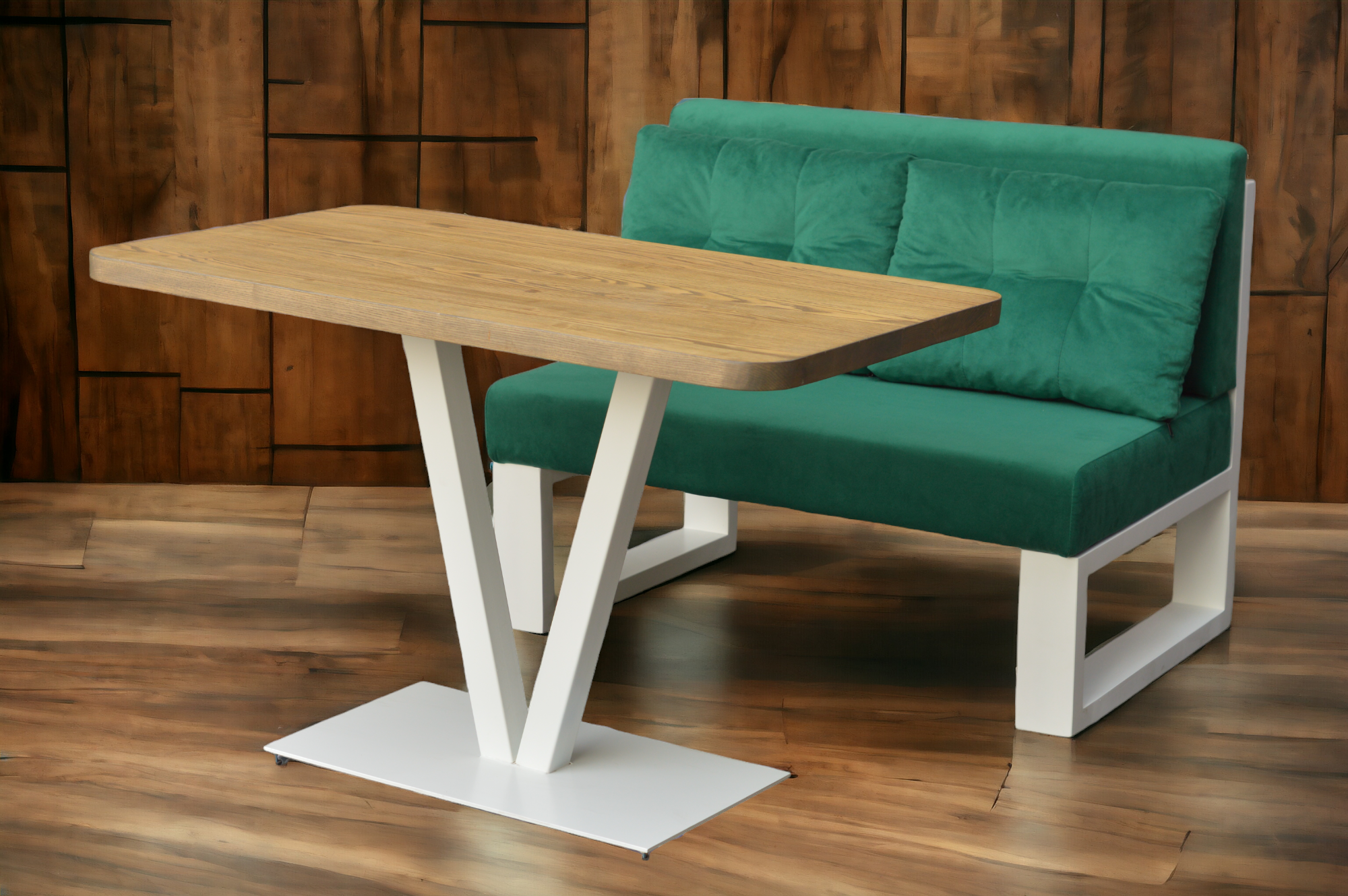 Диван Woodyloftstyle WLS D23 Лофт 1100x690x850 мм Зелений (D-23/М-110/2/J/2/03) - фото 4