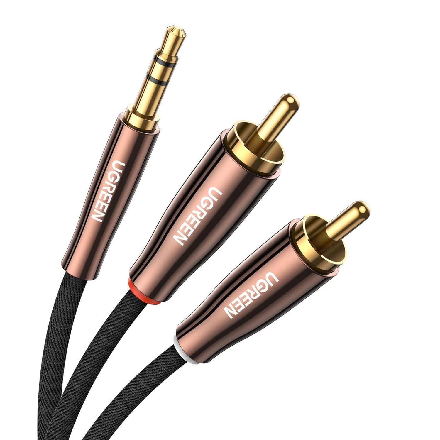 Аудиокабель UGREEN AV170 3,5 мм/2xRCA 3 м Черный (80848) Аудиокабель UGREEN AV170 3,5 мм/2xRCA 3 м Черный (80848)