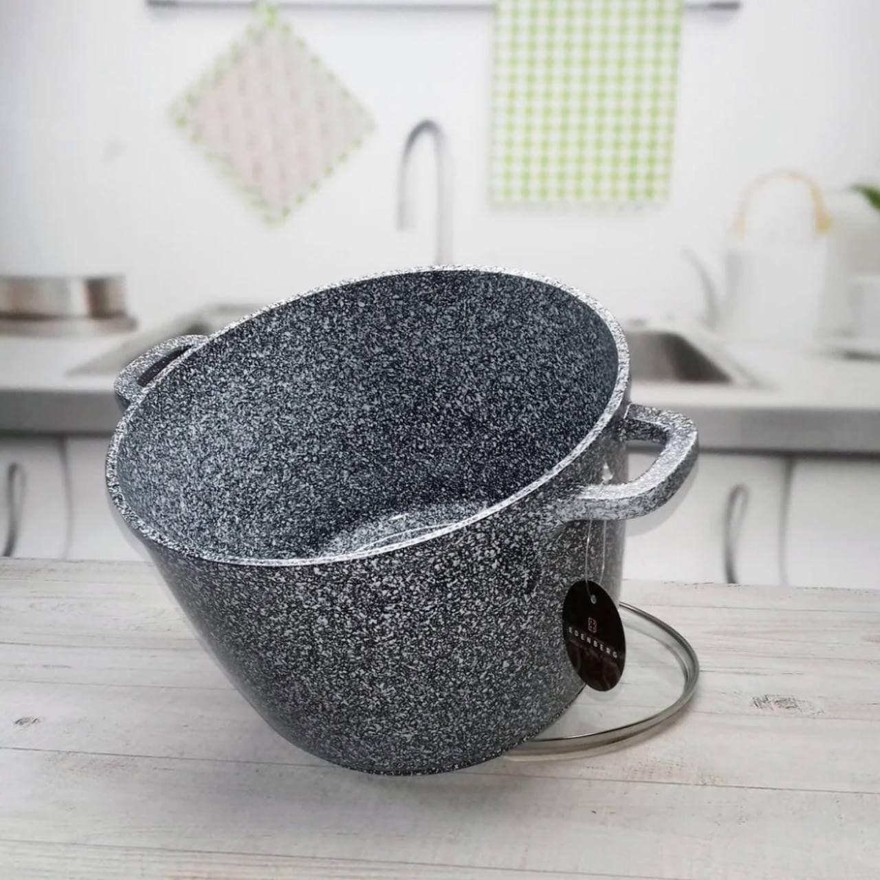 Кастрюля Edenberg с гранитным антипригарным покрытием 10,2 л 28 см (EB-8009) - фото 8 Кастрюля Edenberg с гранитным антипригарным покрытием 10,2 л 28 см (EB-8009) - фото 8