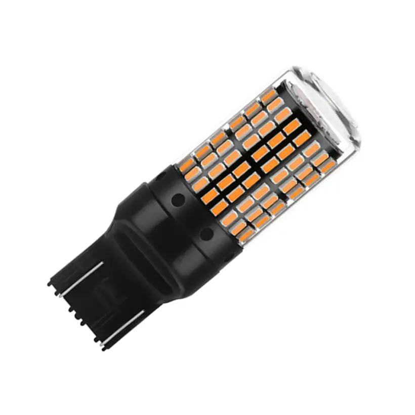 Автомобильная лампа светодиодная Т20 W21/5W 7443 3014х144 SMD 24 Вт 12-24 В Оранжевый (2510559524)
