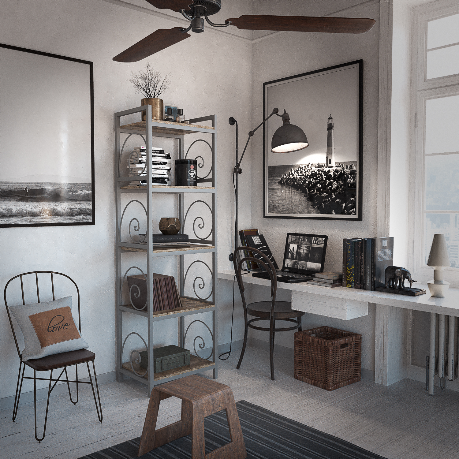 Стеллаж Марис пятиполочный Серый/Дуб корабельный лейбл - фото 2 Стеллаж Марис пятиполочный Серый/Дуб корабельный лейбл - фото 2