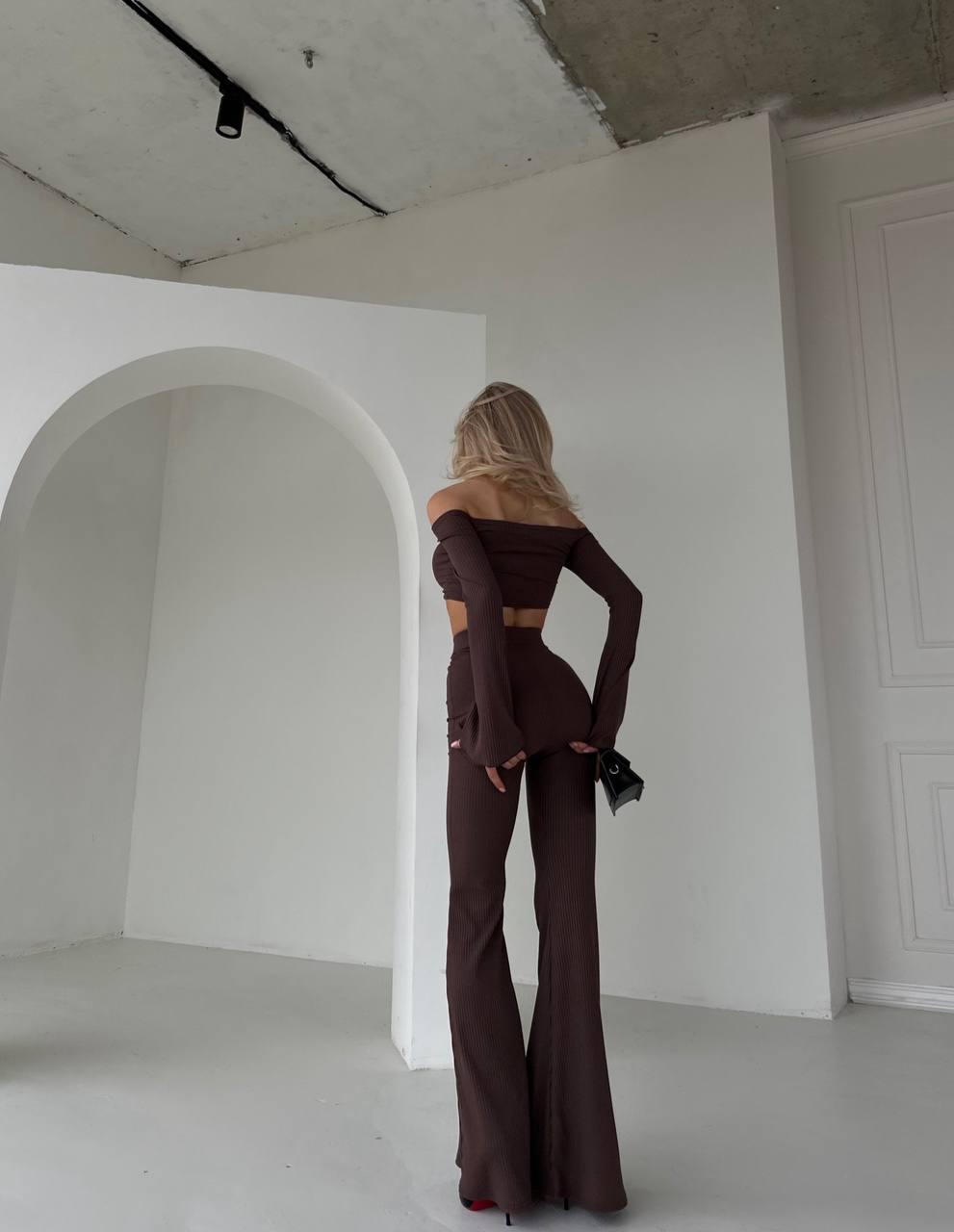 Костюм женский мустанг р. 46-48 Шоколадный (Р1557-269/Н) - фото 2 Костюм женский мустанг р. 46-48 Шоколадный (Р1557-269/Н) - фото 2