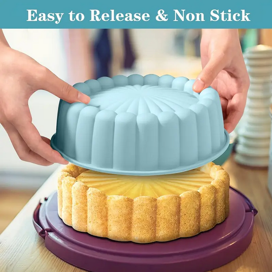 Силиконовая форма для торта круглая для чизкейков мафинов Синий (UA-751) - фото 6 Силиконовая форма для торта круглая для чизкейков мафинов Синий (UA-751) - фото 6