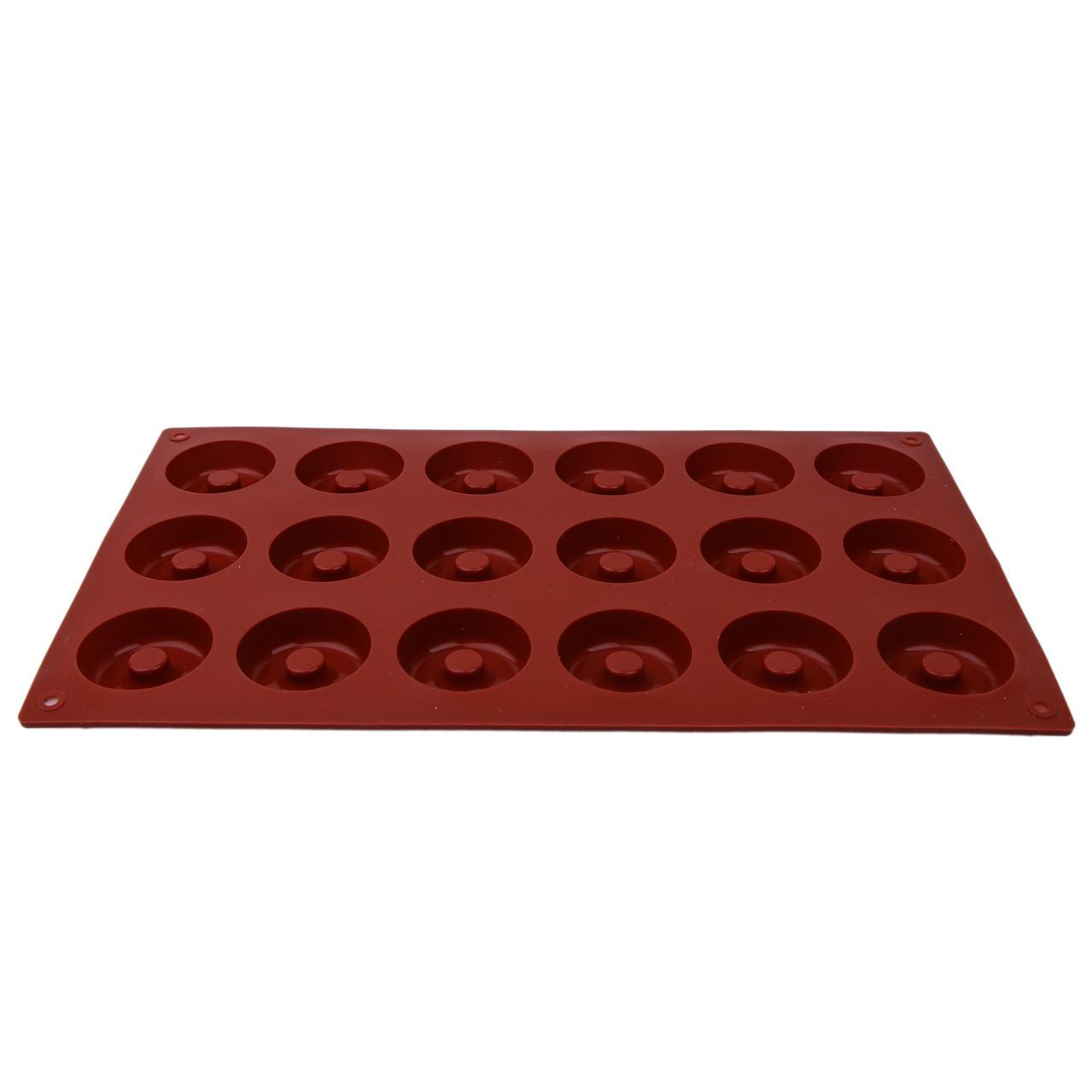 Форма силіконова для випічки Пончик 29х17 см (2356744427) - фото 2 Форма силіконова для випічки Пончик 29х17 см (2356744427) - фото 2