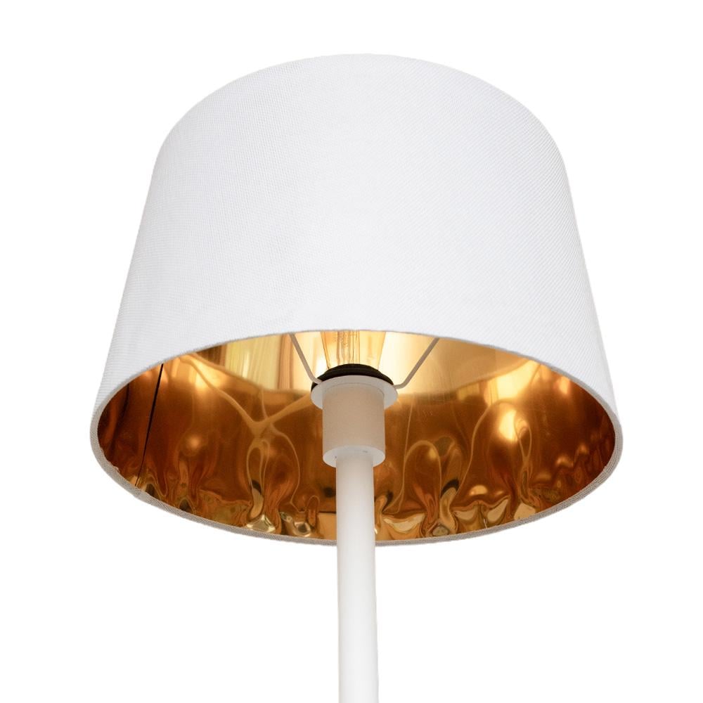 Торшер MSK ELECTRIC Palermo NL 3621 WH/WH с белым плафоном из ткани под лампу Е27 Белый - фото 3