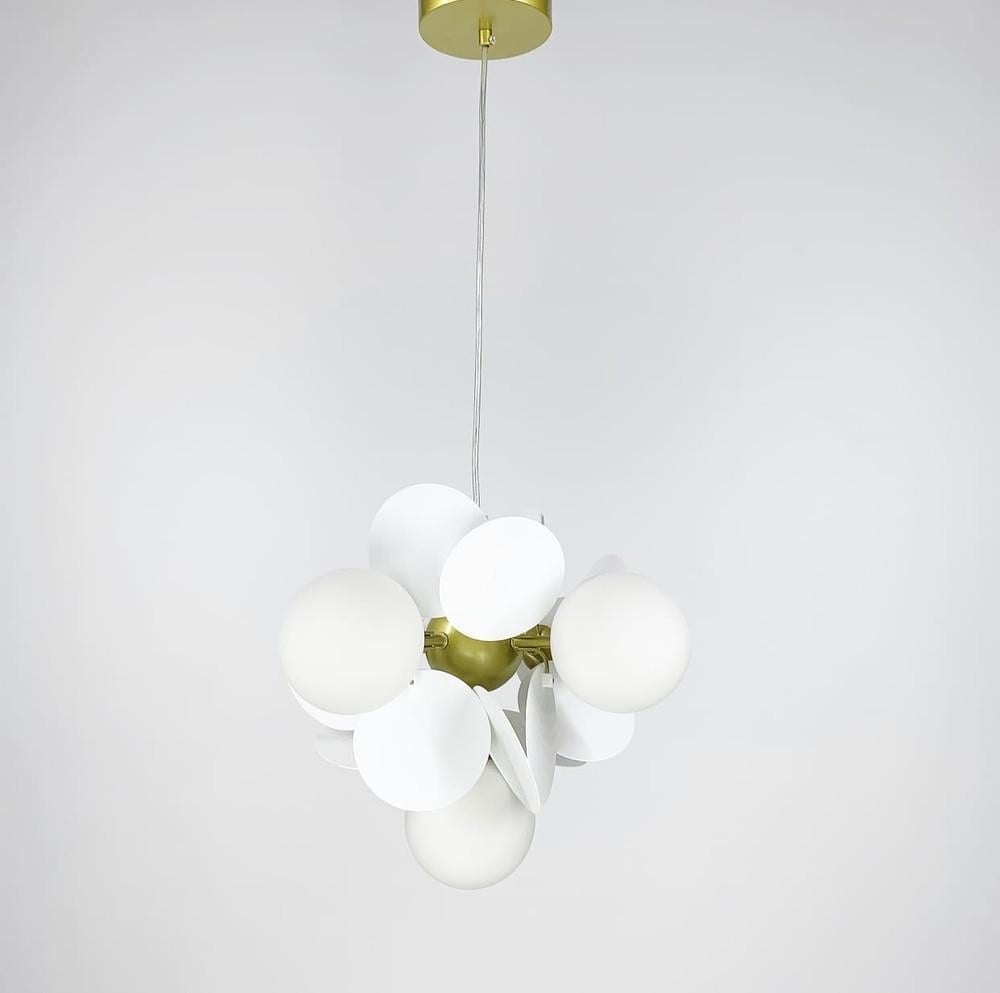 Люстра подвесная Matisse на 5 белых плафонов Белый (MD 9049)