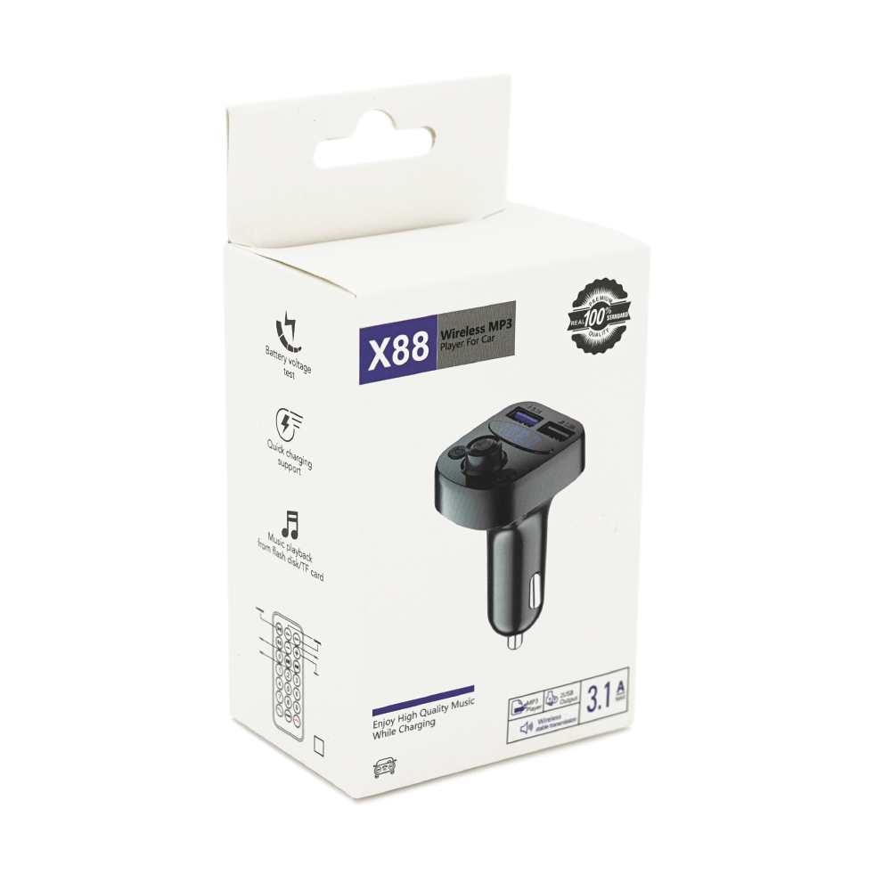 FM-модулятор X88 VOLTRONIC с USB и TF (35595) - фото 2
