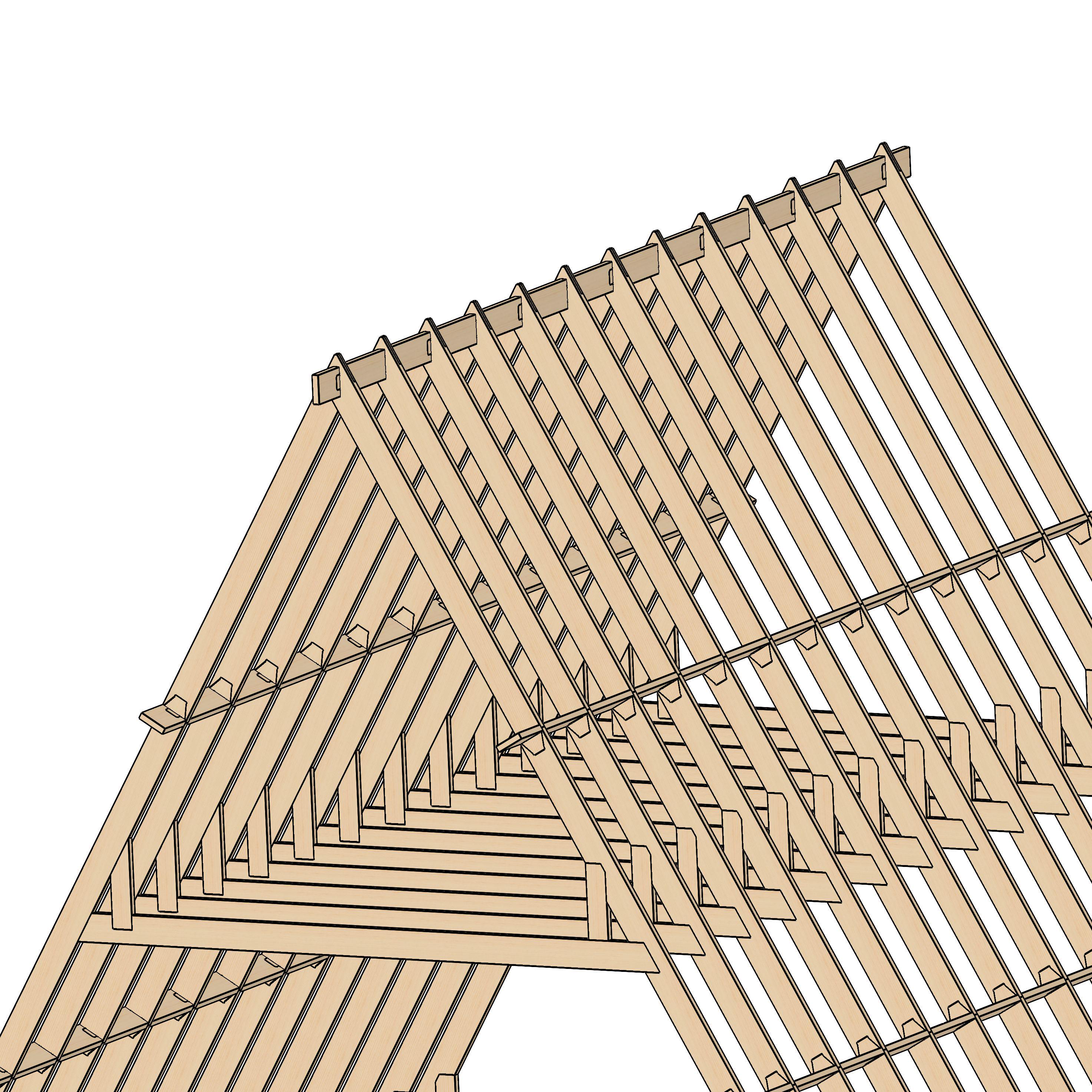 Модульный дом Freewood Kit 190A A-Frame конструктор каркаса/2 этажа S 75 м2 (FFW KIT190A) - фото 2