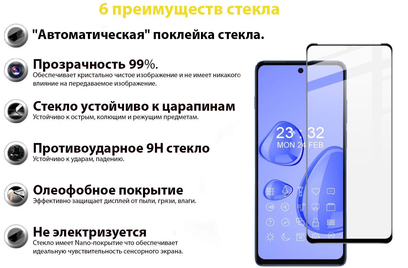 Захисне скло BeCover для Motorola Moto G200 Black (707242) - фото 2