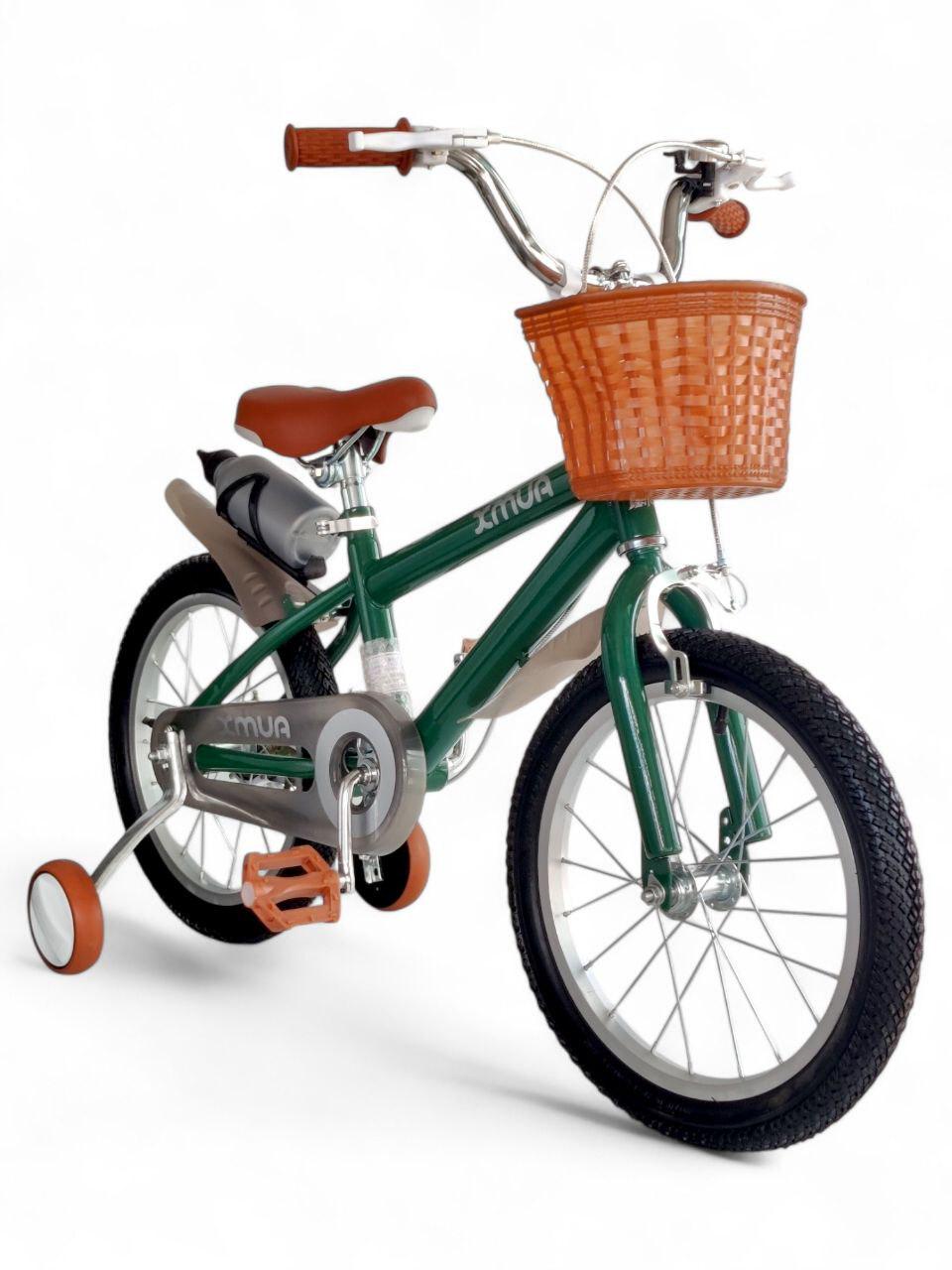 Детский велосипед двухколесный с корзиной Xmua LY-YH-01-12 до 60 кг Зеленый (LY-YH-01-12r-s1)
