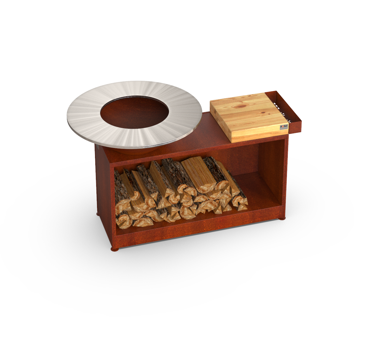 Гриль-мангал барбекю Smoke House Holla Grill Rust Wide (600001) - фото 3 Гриль-мангал барбекю Smoke House Holla Grill Rust Wide (600001) - фото 3