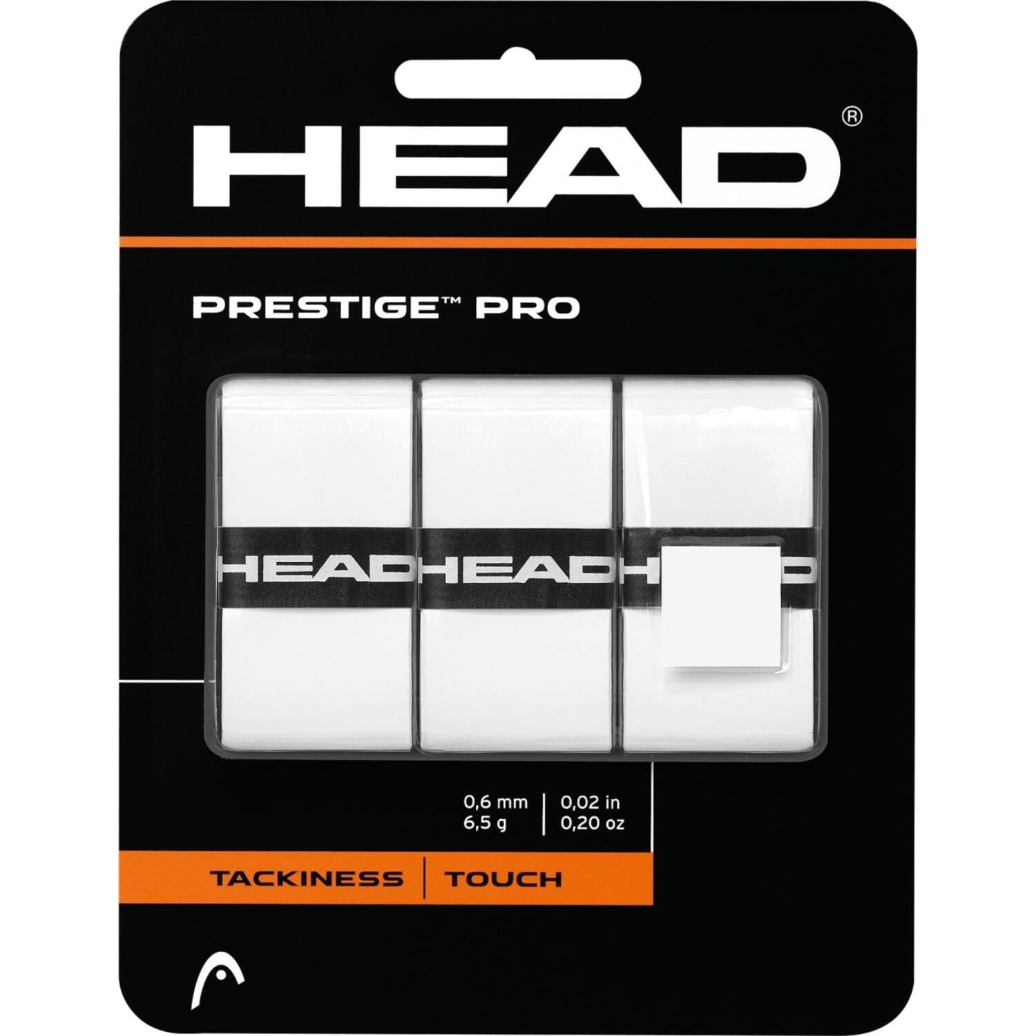 Обмотка для ракеток Head PRESTIGE PRO OVERWRAP 3 шт. Белый (282-009) Обмотка для ракеток Head PRESTIGE PRO OVERWRAP 3 шт. Белый (282-009)