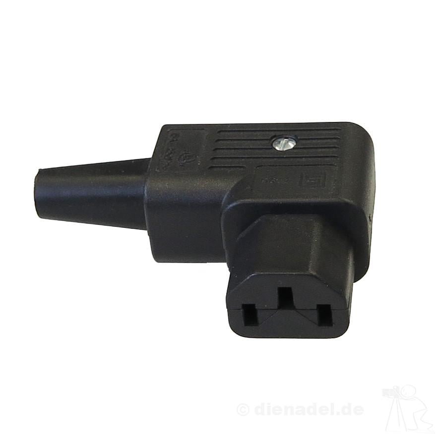 Разъем питания Schurter 4785.0000 угловой С13 гнездо на кабель 3pin 10A 250V (000045070)