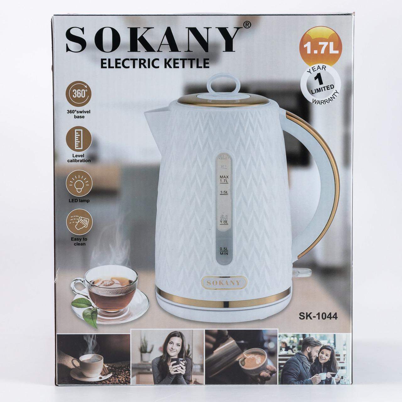 Чайник электрический Sokany SK-SH-1044 1,7 л Белый (4895) - фото 15 Чайник электрический Sokany SK-SH-1044 1,7 л Белый (4895) - фото 15