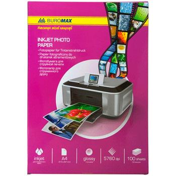 Фотопапір Buromax A4 180 г/м2 100 аркушів Глянцевий (BM.2220-4100)