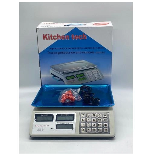 Торговые весы Kitchen Tech Kt-218 со счетчиком 6V 50 кг - фото 2