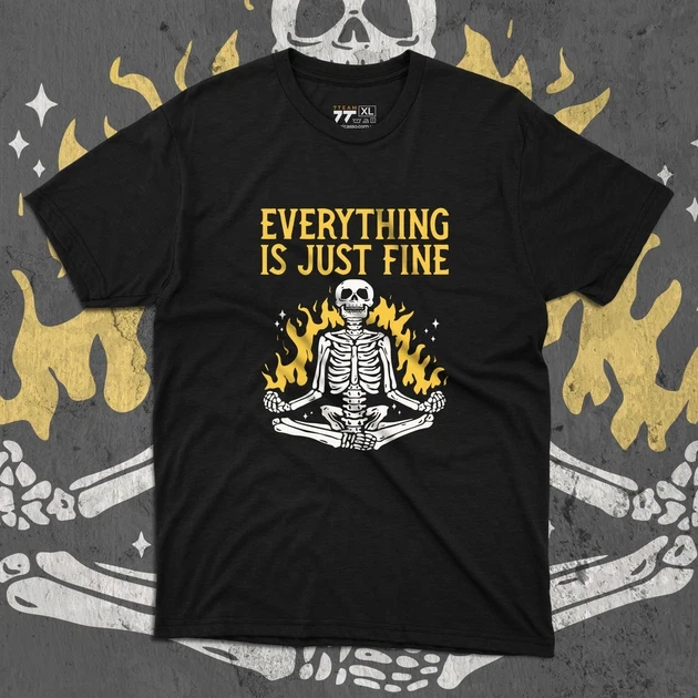 Футболка мужская с принтом Everythings is just fine р. 48 (Anime0345)