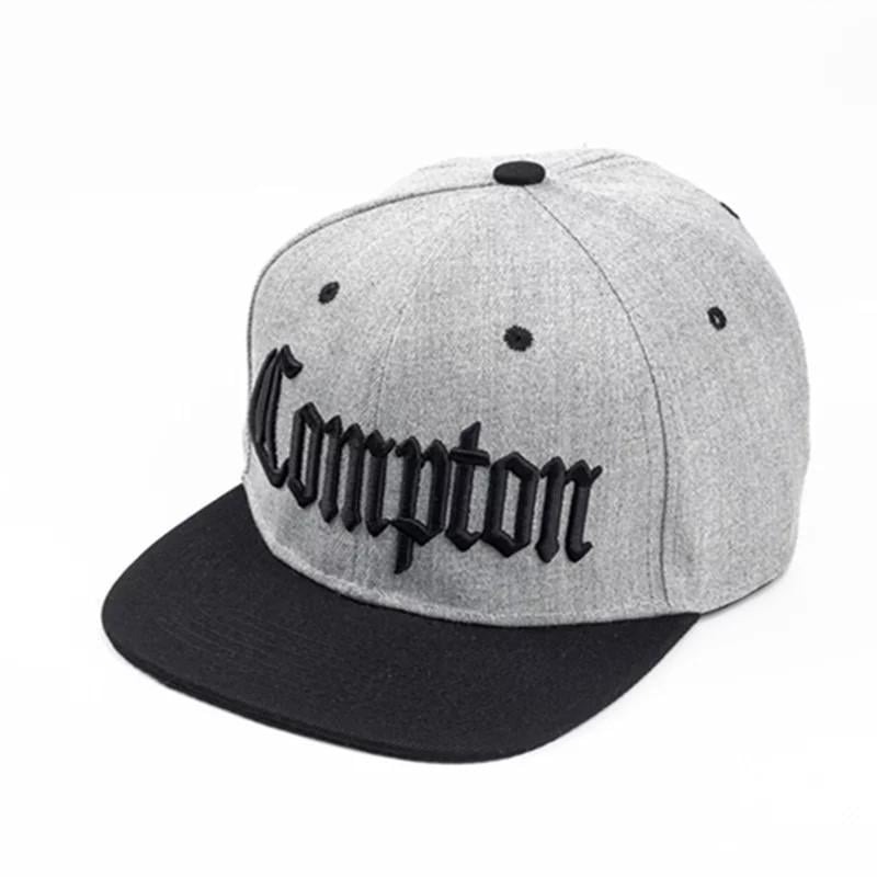 Кепка снепбек Compton 2 с прямым козырьком унисекс Серый