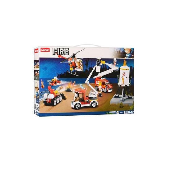 Конструктор Sluban Пожарный транспорт 490 деталей (M38-B0811)