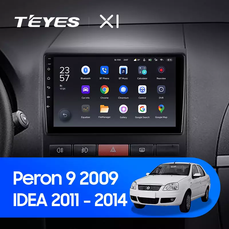 Автомагнитола штатная Teyes X1 для Fiat Peron 9 2009/Idea 2011-2014 Android (1645387019) - фото 3