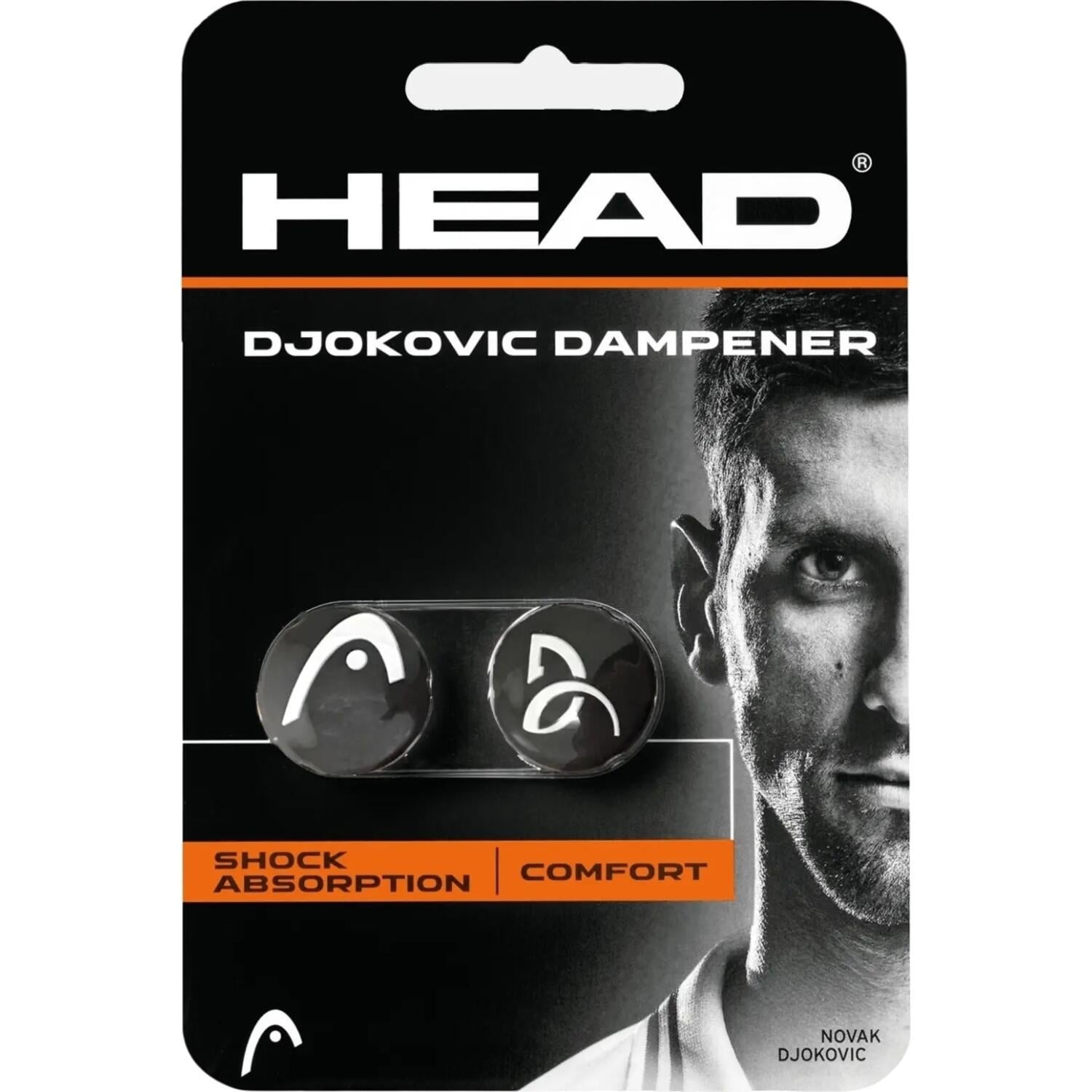 Вибротушители для ракеток Head DJOKOVIC DAMPENER 2 шт. Черный (285704 bk)
