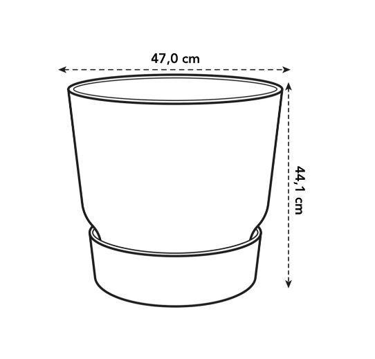 Вазон Elho greenville round 55 л Білий (332280 Line) - фото 3