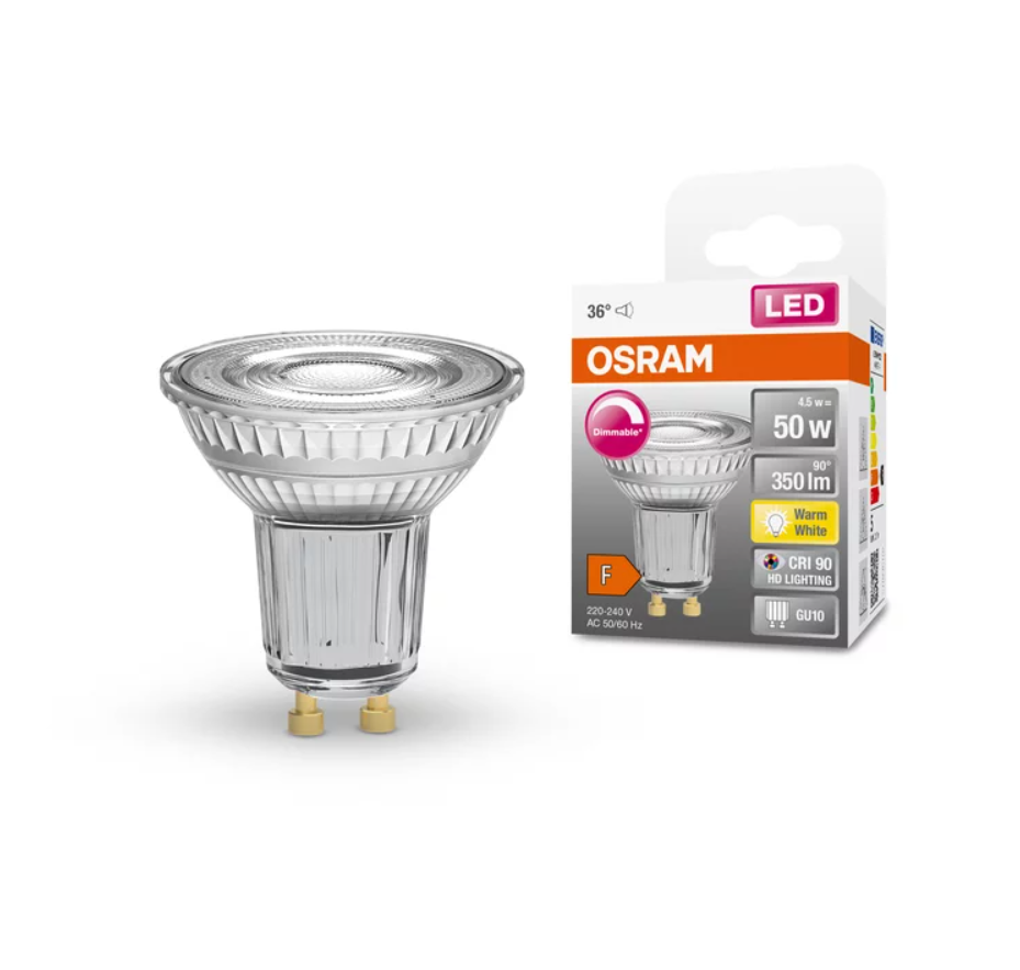 Лампа рефлекторная Osram led par16 4,5 W 350 lm 2700K 36° Теплый белый (4058075797888) - фото 2 Лампа рефлекторная Osram led par16 4,5 W 350 lm 2700K 36° Теплый белый (4058075797888) - фото 2
