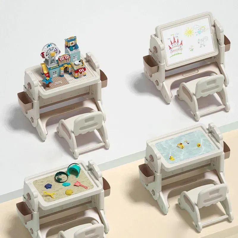 Дитячий столик для творчості Lumpurini Olimpia зі стільчиком 7в1 від 1 до 5 років (YYD436) - фото 3