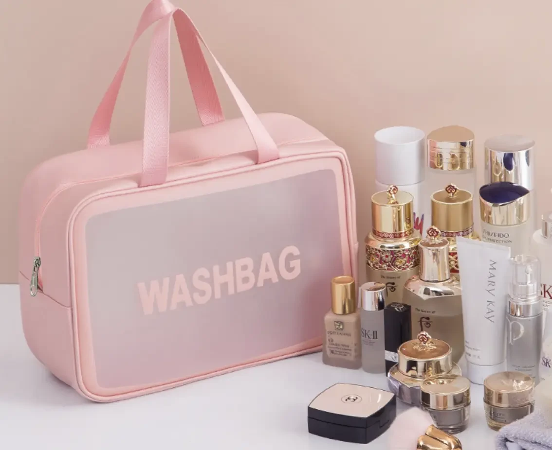 Комплект косметичок-органайзерів 3в1 водонепроникний прозорий Рожевий (2449069853) - фото 8 Комплект косметичок-органайзерів 3в1 водонепроникний прозорий Рожевий (2449069853) - фото 8