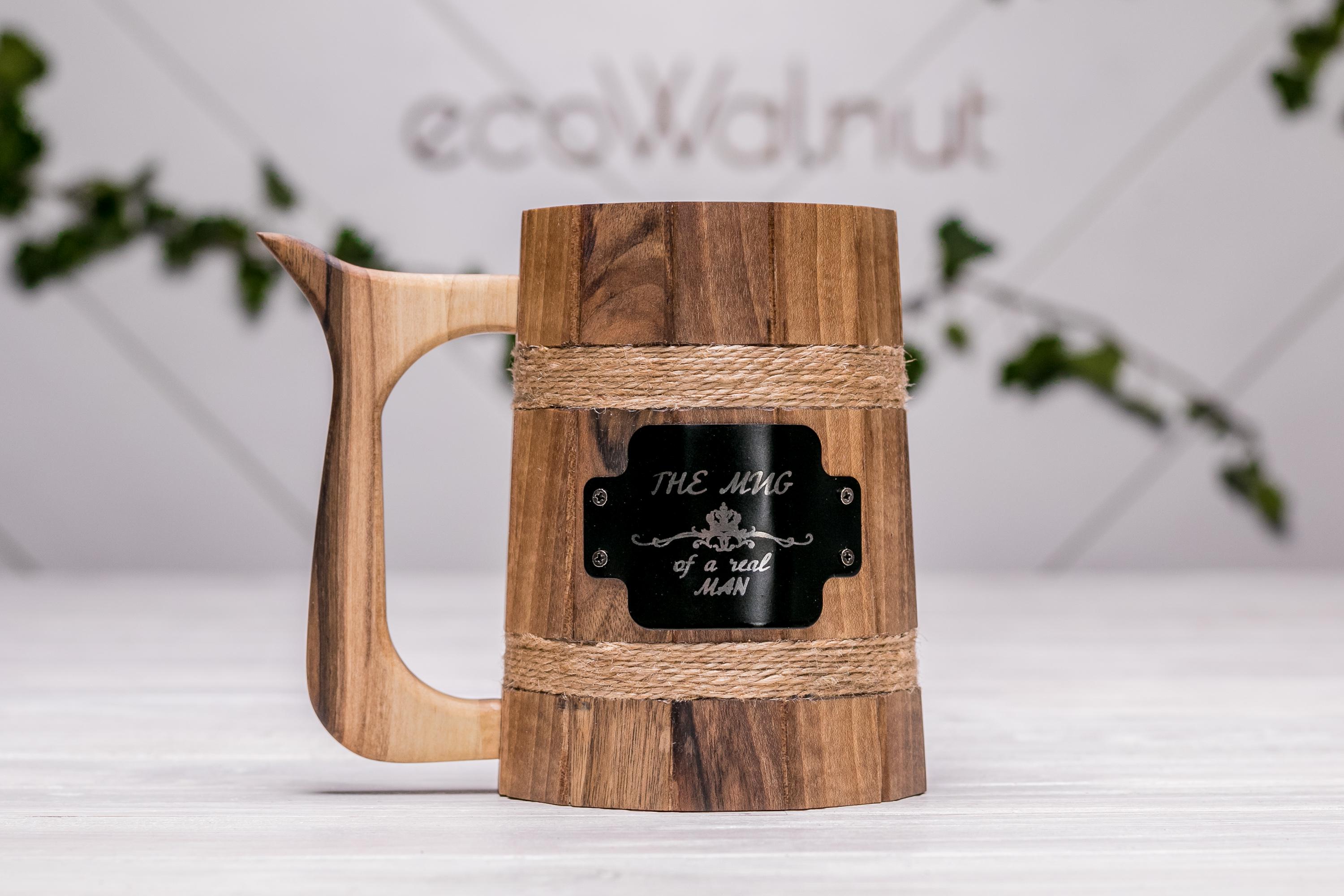 Бокал пивний EcoWalnut з логотипом на подарунок(EK-30.1)