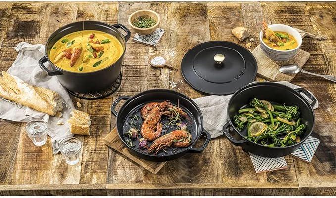 Набор посуды Staub Stackable штабелируемый 4 предмета Черный (40508-386-0) - фото 6 Набор посуды Staub Stackable штабелируемый 4 предмета Черный (40508-386-0) - фото 6