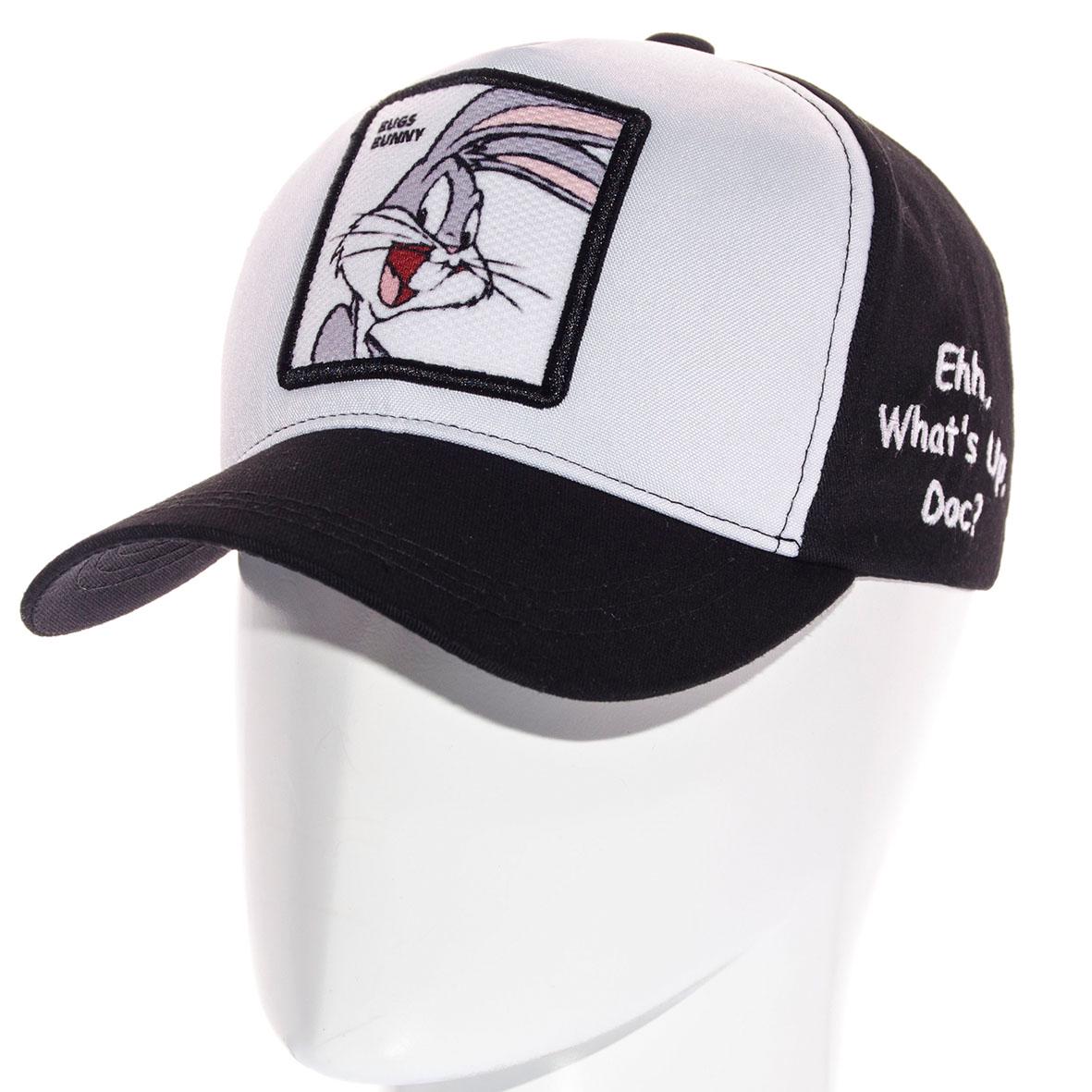Бейсболка тракер котоновая Unisex Bugs Bunny SUB21784 L/р. 57-58 Черный/Белый