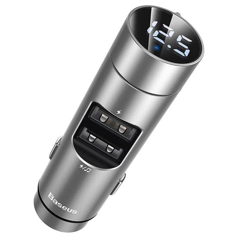 ФМ модулятор BASEUS Energy Column Car Wireless MP3 charger Silver